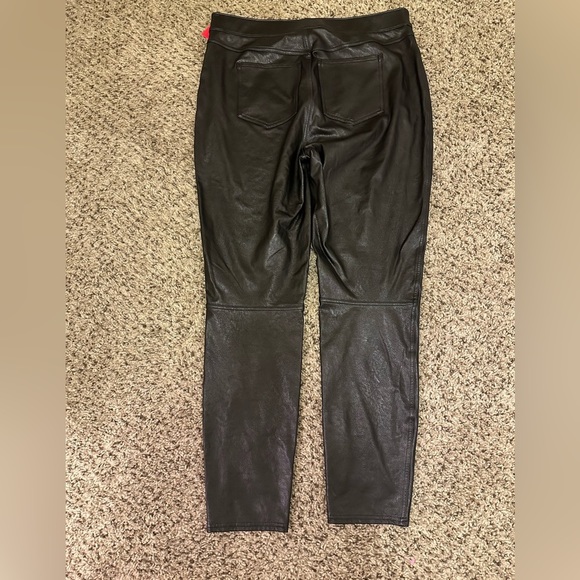 SPANX FAUX LEATHER-LIKE ANKLE SKINNY PANTS 20282R NOIR SIZE XL - Picture 5 of 5